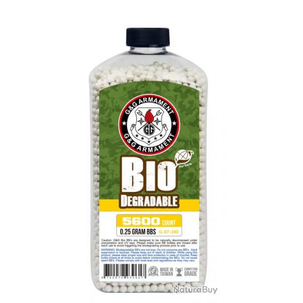 BILLES BIO 0.25G BLANCHES EN BOUTEILLE DE 5600
