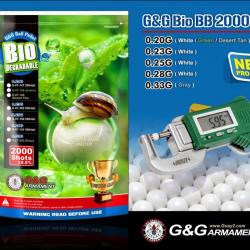 BILLES BIO 0.25G BLANCHES EN SACHET DE 2000