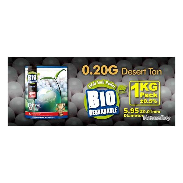 BILLES BIO 0.20G DESERT EN SACHET DE 1KG