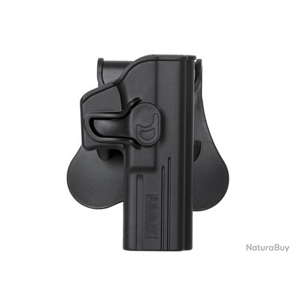 HOLSTER RIGIDE AMOMAX G2 GAUCHER GLOCK AIRSOFT NOIR