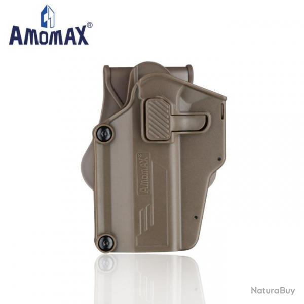 HOLSTER RIGIDE AMOMAX G2 UNIVERSEL GAUCHER TAN