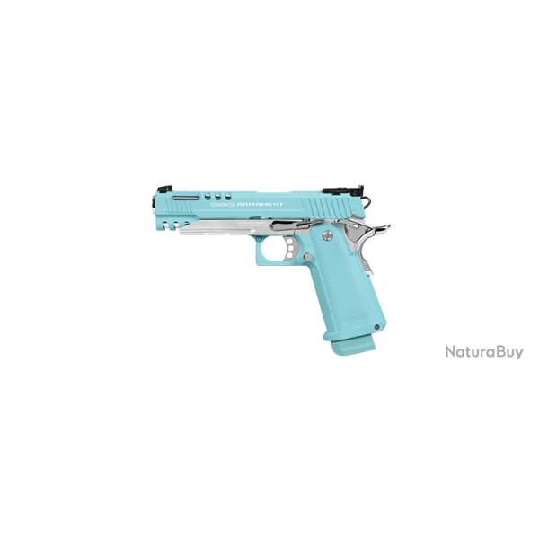 PISTOLET 6MM GPM1911 MACARON BLUE GAZ