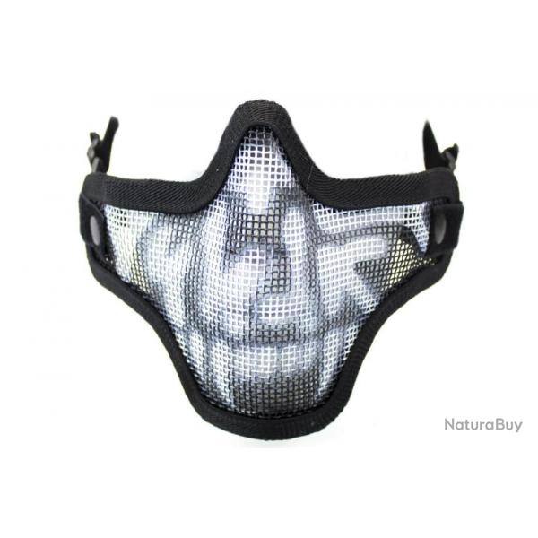 Bas de masque grillage shield skull - Noir