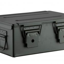 Caisse à munitions métallique verte 33x22x13cm-CAISSE MUITION METAL VERTE DIM 33 X 22 X 13
