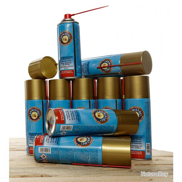 Pack de 12 arosols d'huile Armistol pour arme-PACK DE 12 HUILE ARMISTOL SPRAY 200ML