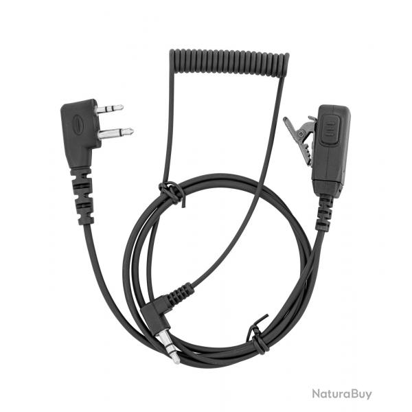 Cble de liaison Talkie G9 - Casque Peltor avec micro intgr.-Cble compatible G9 avec prise 2 pin 
