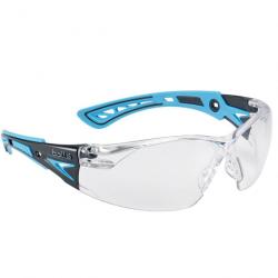 Lunettes BOLLE RUSH+ Platinum verres incolores-LUNETTES BOLLE RUSH+ INCOLORE PLATINIUM BRANCHES BLEU