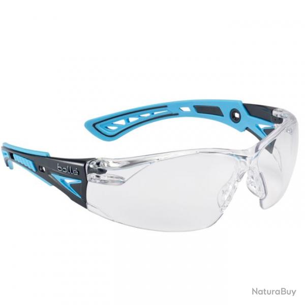 Lunettes BOLLE RUSH+ Platinum verres incolores-LUNETTES BOLLE RUSH+ INCOLORE PLATINIUM BRANCHES BLEU