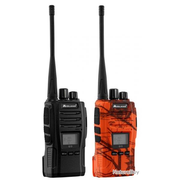 Talkie-Walkie Midland G13 - Noir ou orange-G13 - Noir