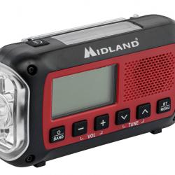 Radio Urgence Midland modèle ER250BT rouge avec technologie Bluetooth-Radio urgence Midland ER250BT