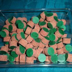 100 bourres grasses liège paraffinées rouge cal16  ép 12mm