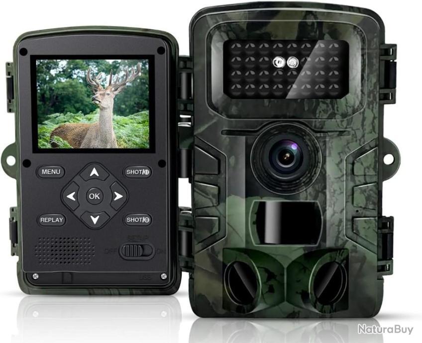 Caméra de Chasse Vision Nocturne 36MP HD Infrarouge 1080P Angle120°  Surveillance Étanche IP54 - Caméras de surveillance et pièges photo  (11212317)