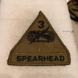 Patch armée us 3rd ARMORED DIVISION SPEARHEAD ORIGINAL