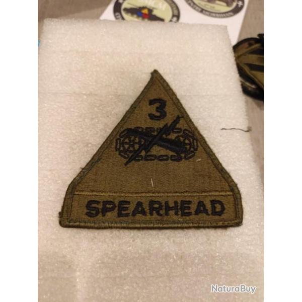 Patch arme us 3rd ARMORED DIVISION SPEARHEAD ORIGINAL