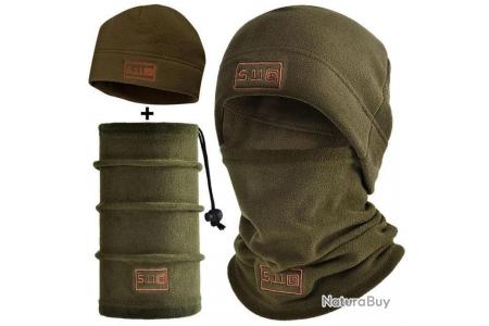 Bonnet d'hiver en polaire pour homme - Cagoule thermique - Pour sports  militaires