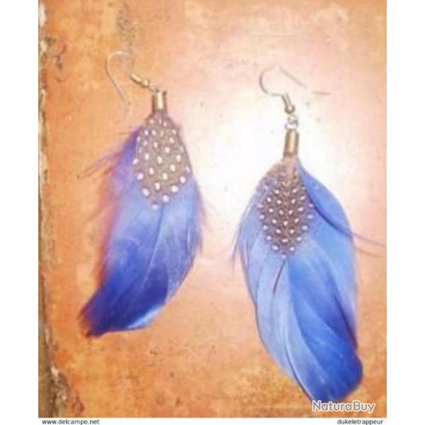 Boucles d'oreilles plumes : Indien, Country , Cowboy !