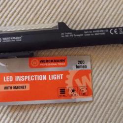 A SAISIR - Lampe d'inspection à leds 200 lumens - clip de poche / aimantée WECKERMAN PRO NEUVE