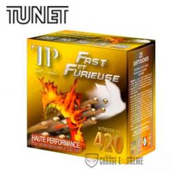 25 cartouches TUNET Fast et Furieuse 28gr Cal 20/70 Dore Pb 4