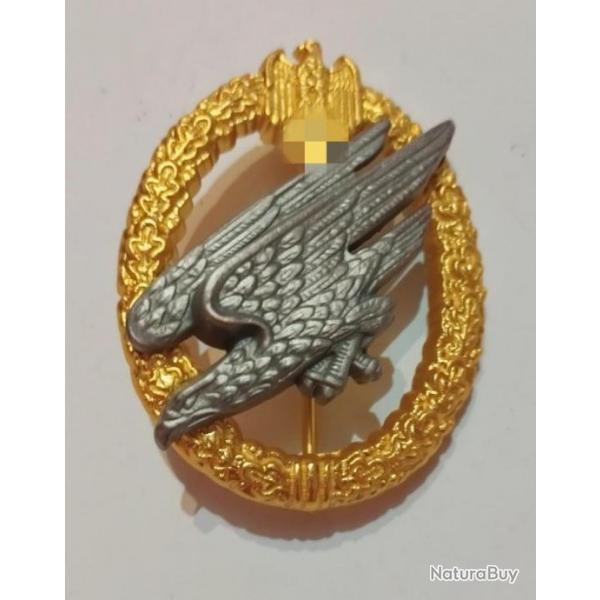 Insigne de parachutiste Wehrmacht WW2 avec marquage CE Juncker REPRODUCTION