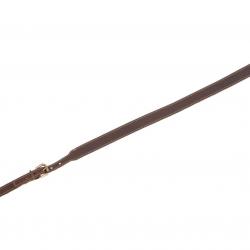 Bretelle plate pour Fusil avec croute grasse piquée - largeur de 25mm - avec mousquetons