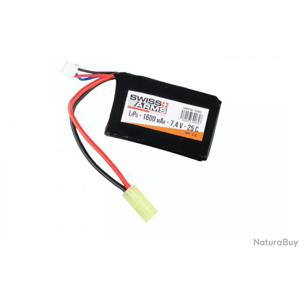 Batterie LiPo 7,4v PEQ 1600 mAh (Swiss Arms)
