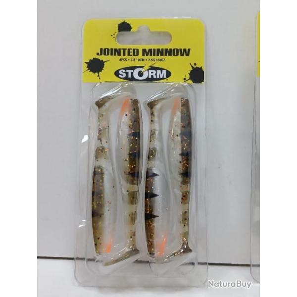!! STORM JOINTED MINNOW "NATURAL "GREEN PERCH 9CM 7,5GRS !!