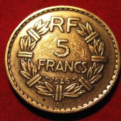 piece de 5 francs Bronze d'alu 1946 C