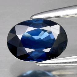 Saphir naturel bleu, 0.65 carats, VS, Australie (chauffe traditionnelle uniquement)