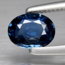 Saphir naturel bleu, 0.45 carats, VVS, Madagascar (chauffe traditionnelle uniquement)