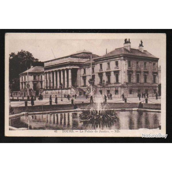 tours le palais de justice carte postale ancienne