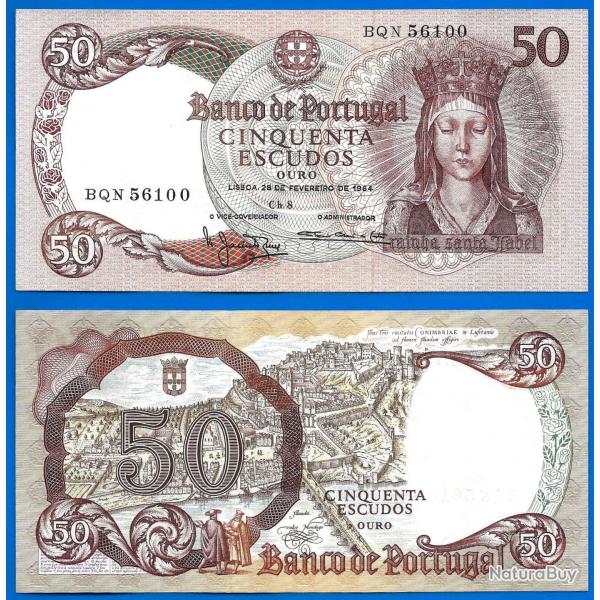 Portugal 50 Escudos 1964 Infanta D Maria Billet Escudo Serie BQN