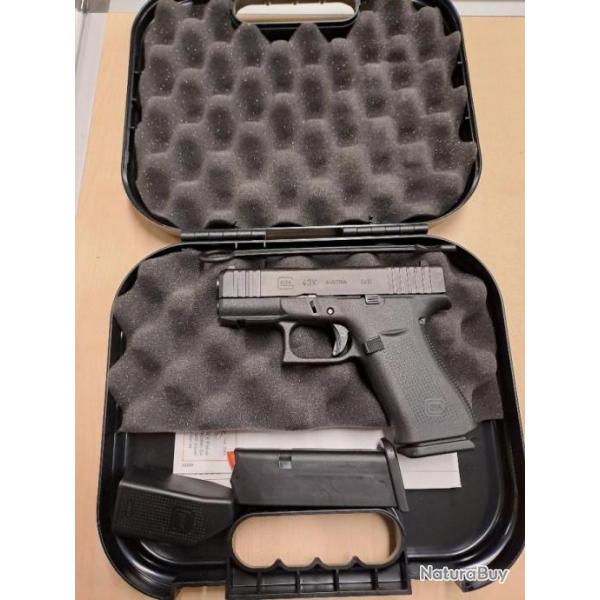 Glock 43x cal. 9X19 NEUF + 1 CHARGEUR SUPPLEMENTAIRE + MALLETTE