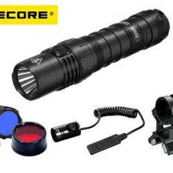 Kit fusil Lampe torche Nitecore MH12 S (lampe + support fusil + commande déportée + filtres)