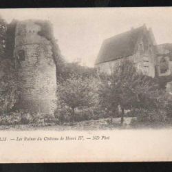 senlis les ruines du chateau henri IV carte postale ancienne