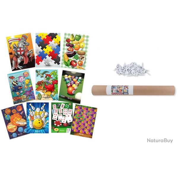 Lot de 10 blasons de jeux d'arc Egertec
