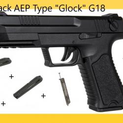 AEP Mosfet Edition: Type "Glock" G18/  Pack Pistolet Airsoft ( Promotion )