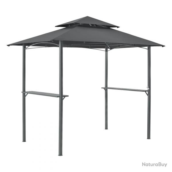 Tonnelle de barbecue 250 x 241 x 151 cm anthracite gris fonc 03_0008738