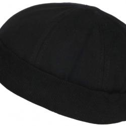 Bonnet Docker Noir en Coton Look Marin Miki Keroet Taille unique Noir