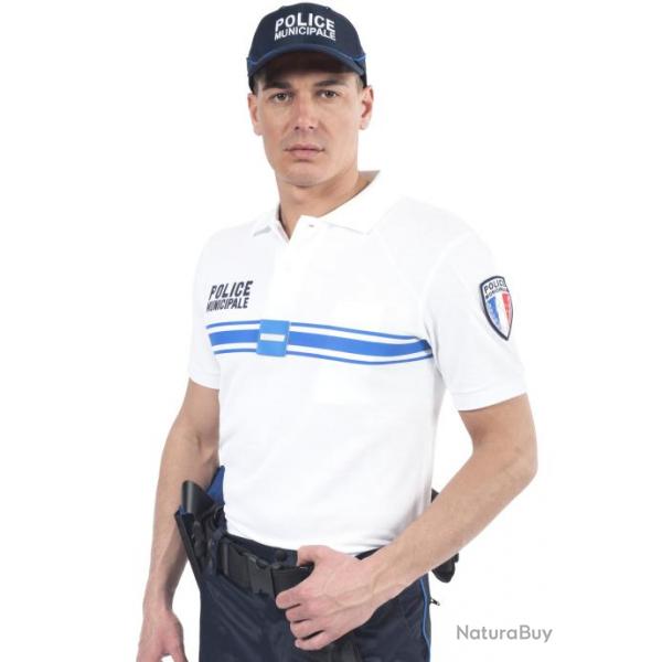 Polo Blanc Police Municipale 50/50 manches courtes - XL