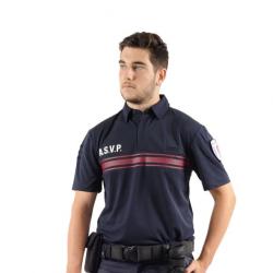 Polo Bleu A.S.V.P Dry tec® manches courtes