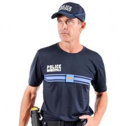 T-shirt Bleu Police Municipale Dry-tec manches courtes - M