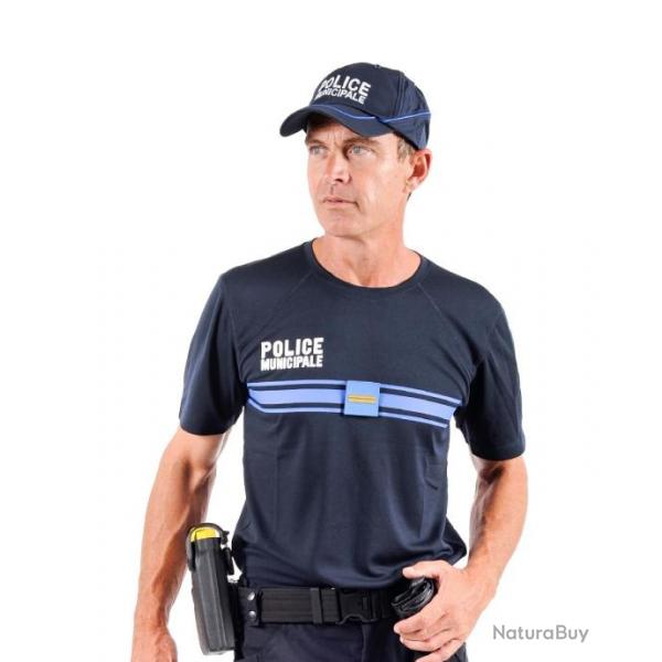 T shirt Bleu Police Municipale Dry tec manches courtes