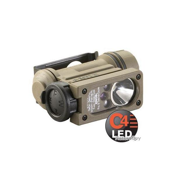 Lampe Streamlight sidewinder compact II militaire - avec clip de Casque/piles - Coyote