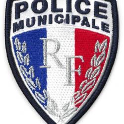 Ecusson brode sur velcro RF Police Municipale GM