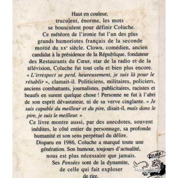 coluche penses et anecdotes dessins de cabu, gb, gotlib, reiser , wolinski , coluche candidat 