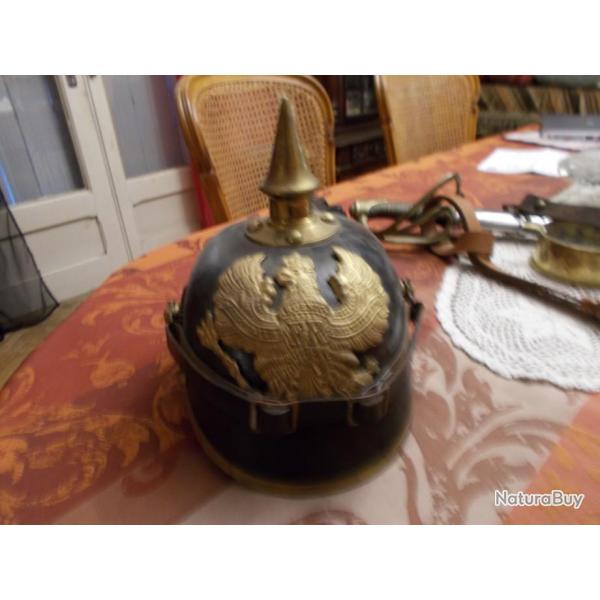 #2      Casque a pointe Prussien   (Ancienne reproduction)