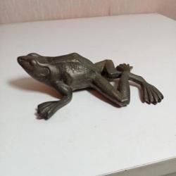 grenouille en bronze XIXème 13 cm x 9 cm signé