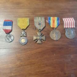 Médailles françaises première guerre mondiale