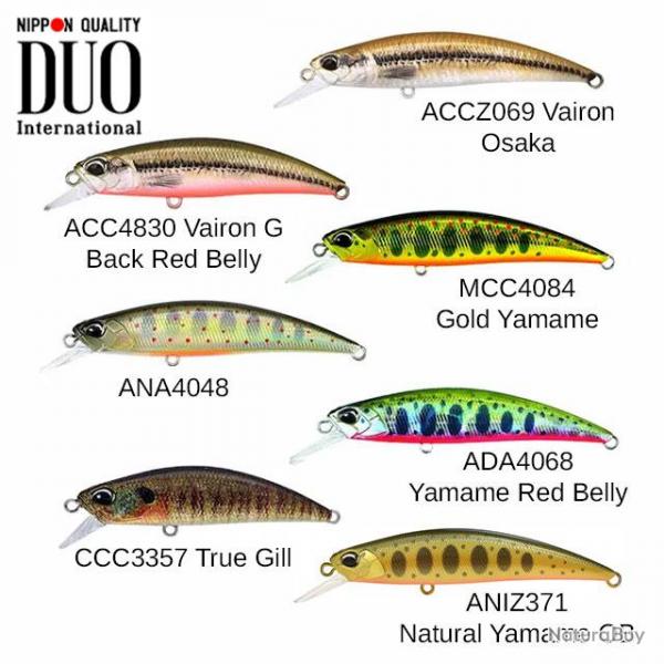 DESTOCKAGE ! Leurre Ryuki Duo Spearhead 70 S - 7cm ANIZ371 Natural Yamame OB