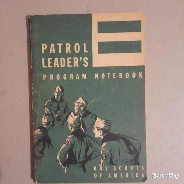 Patrol Leader's Program Notebook, 1965. Boy Scout of America. Scoutisme amricain